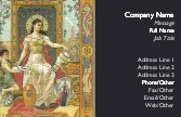 Roman Goddess Full Colour Business Cards