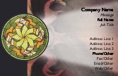 Round Stained Glass Window Full Colour Magnetic Business Cards