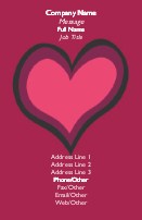 Groovy Heart Full Colour Business Cards