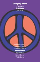 Groovy Peace Sign Full Colour Business Cards