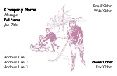 Sledging and Skiing Recycled Business Cards