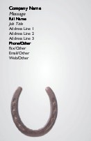 Horseshoe Full Colour Business Cards