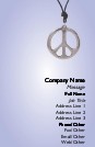 Peace Necklace Full Colour Business Cards