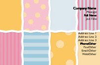 Pastel Quilt Squares Recycled Business Cards
