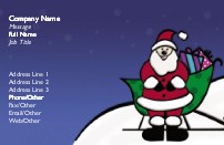 Santa and His Sleigh Full Colour Business Cards
