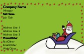 Santa in Sleigh Full Colour Business Cards