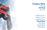 Snowboarder Full Colour Business Cards
