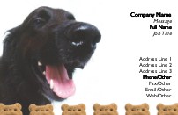 Black Lab and Treats Full Colour Business Cards