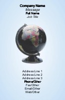 World Globe Full Colour Business Cards