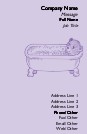 Whimsical Bear in a Bathtub Full Colour Business Cards