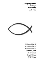 Christian Fish Full Colour Business Cards