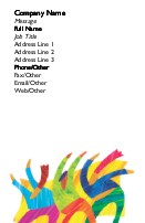 Colourful Dancers Full Colour Magnetic Business Cards