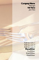 Dinner and Salad Forks Full Colour Magnetic Business Cards