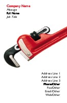 Red Adjustable Spanner Full Colour Business Cards
