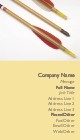 Closeup of Arrows Full Colour Business Cards