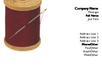 Spool of Thread Full Colour Magnetic Business Cards