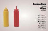 Tomato Ketchup and Mustard Full Colour Magnetic Business Cards
