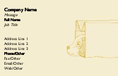 Whimsical Dog in a Bag Full Colour Business Cards