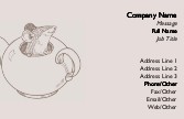 Whimsical Mouse in a Teapot Full Colour Business Cards