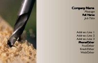 Large Drill Bit Full Colour Business Cards