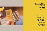Wooden Measuring Stick Full Colour Business Cards
