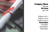 Diploma and Mortarboard Full Colour Business Cards