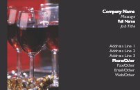 Red Wine Full Colour Magnetic Business Cards