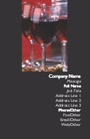 Red Wine Full Colour Magnetic Business Cards
