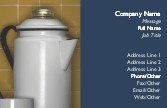 Enamel Coffee Pot Full Colour Magnetic Business Cards