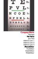 Eye Chart Full Colour Magnetic Business Cards