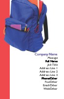 Knapsack of Books Full Colour Business Cards