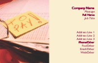 Accounts Payable Full Colour Business Cards