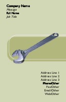 Adjustable Spanner Full Colour Business Cards
