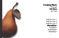 Pear Close Up Full Colour Magnetic Business Cards