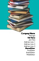 Stack of Different Size Books Full Colour Business Cards
