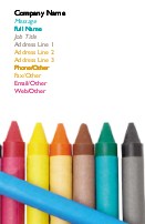 Coloured Crayons Full Colour Business Cards