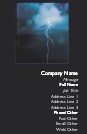 Lightning Striking Full Colour Business Cards