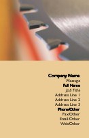 Saw Blade Recycled Business Cards