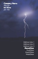 Single Lightning Bolt Full Colour Business Cards
