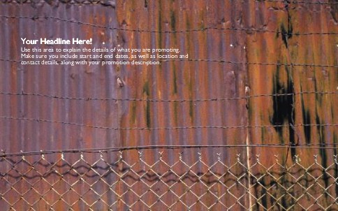 Barbed Wire Fence Full Colour Oversized Postcards