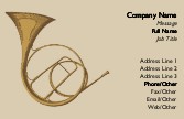 Brass Horn Recycled Business Cards