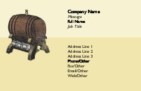Brown Beer Keg Full Colour Magnetic Business Cards