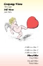 Cupid Kicking Heart Full Colour Business Cards