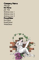 Goddess Drawing Full Colour Business Cards