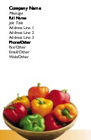 Bowl of Peppers Full Colour Business Cards