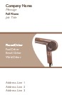 Brown Hairdryer Full Colour Business Cards