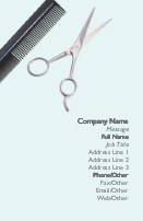 Comb and Scissors Full Colour Business Cards