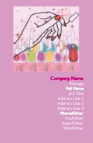Manicure with Nail Polish Full Colour Business Cards