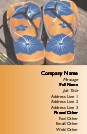 Beach Sandals Full Colour Business Cards