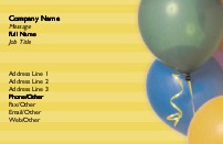 Party Balloons Full Colour Business Cards